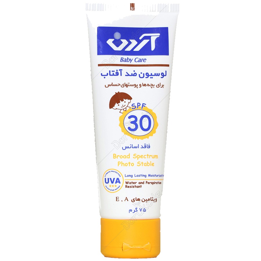 لوسیون ضد آفتاب کودکان و پوست های حساس SPF30