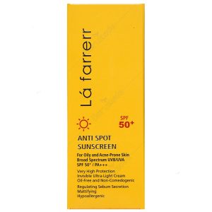 کرم ضد آفتاب و ضدلک بی رنگ پوست های چرب +SPF50