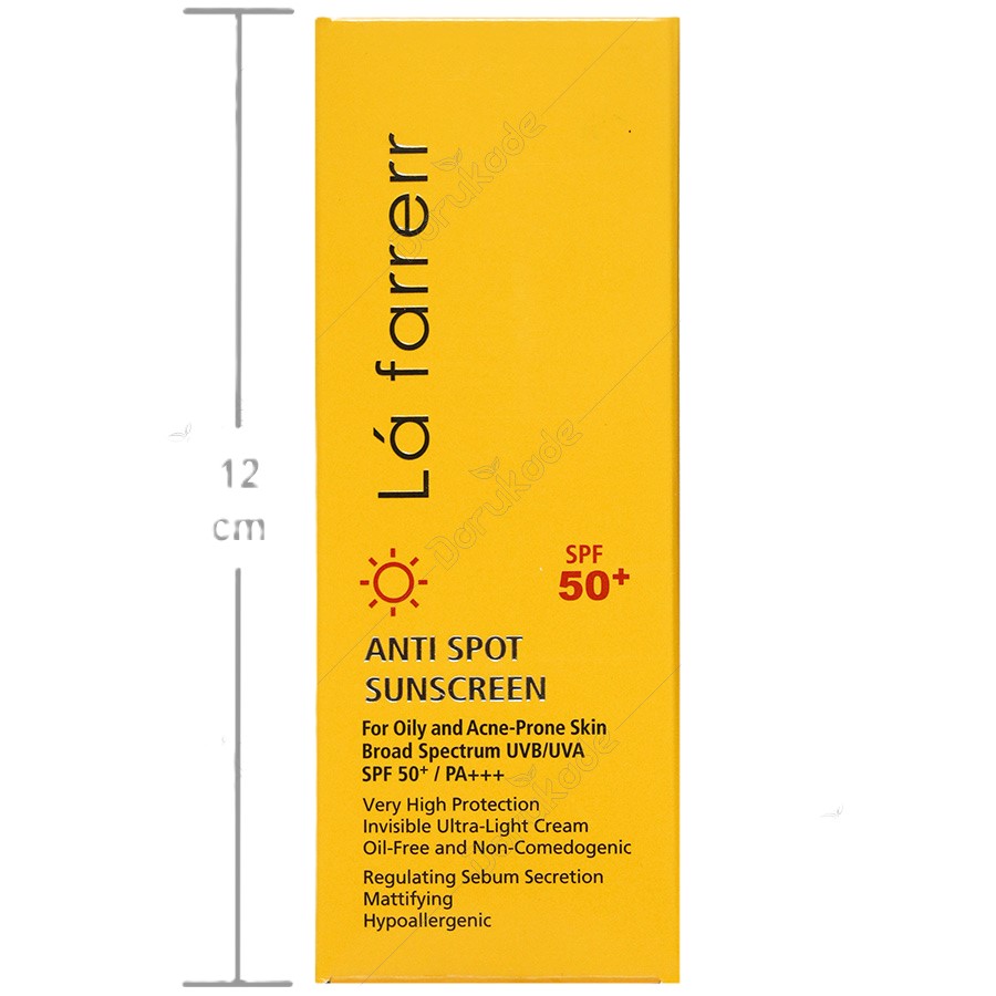 کرم ضد آفتاب و ضدلک بی رنگ پوست های چرب +SPF50