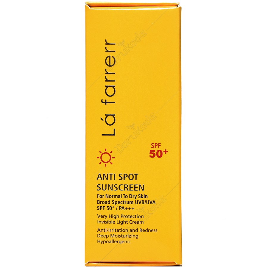 کرم ضد آفتاب ضدلک بی رنگ پوست خشک و معمولی +SPF50
