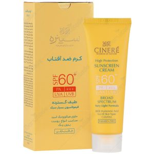 کرم ضد آفتاب SPF60 انواع پوست