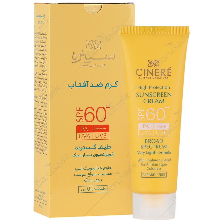 کرم ضد آفتاب SPF60 انواع پوست