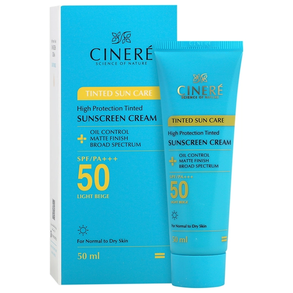 ضدآفتاب رنگی سینره بژ طبیعی SPF50